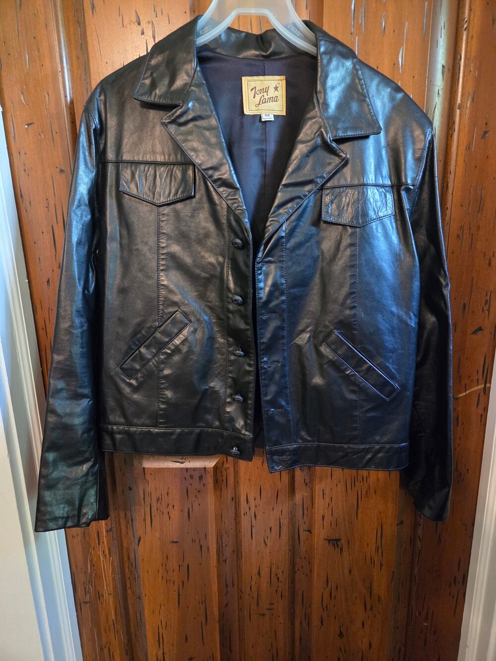 Vintage tony lama leather jacket 11/30/86 original tags.Original receipt.